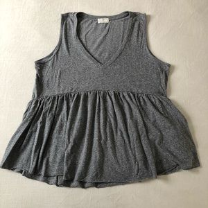 T.La grey peplum tank